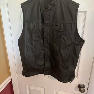 Men's Black Leather Riding Jackey